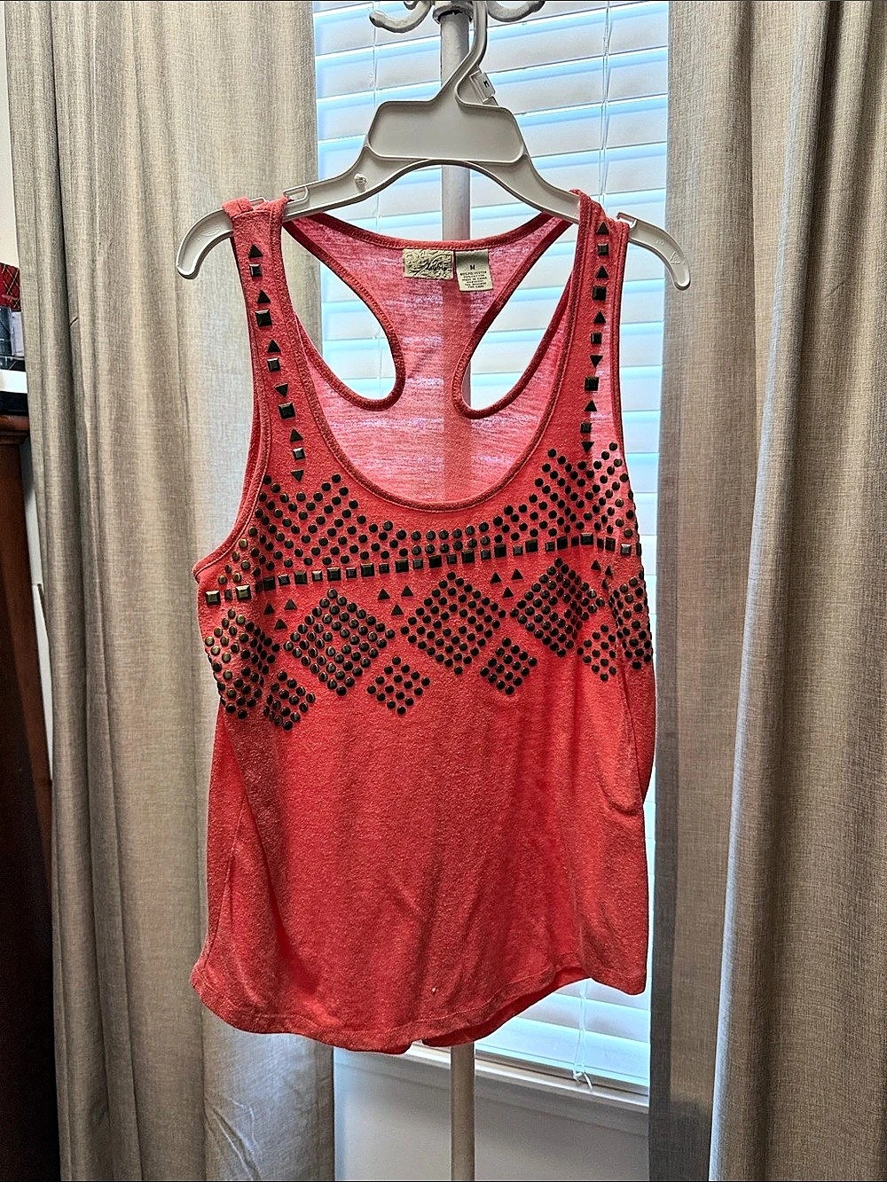 Daytrip Studded Racerback Tank in Red Size Medium